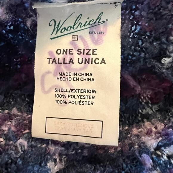 Woolrich Women's‎ Purple Knit Wrap Blanket/Poncho One Size - Picture 6 of 6